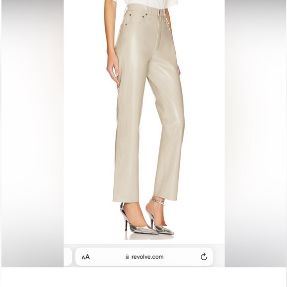 Agolde- Recycled Leather Fitted Pants - Picture 1 of 6